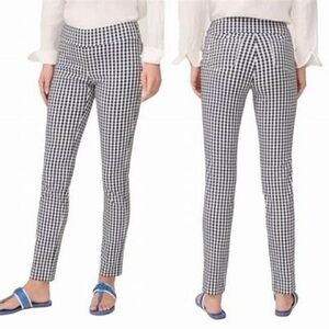 J. McLaughlin Navy White Gingham Checkered Masie Pants Size 4